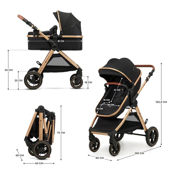 Купити Коляска дитяча 3 в 1 Kinderkraft Esme Pure Black 10 990 грн недорого, дешево