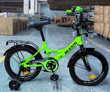 Купить Детский велосипед CORSO 16" Maxis MX-81320 (стальная рама, ручные томоза, дополнительные колеса) 3 324 грн недорого