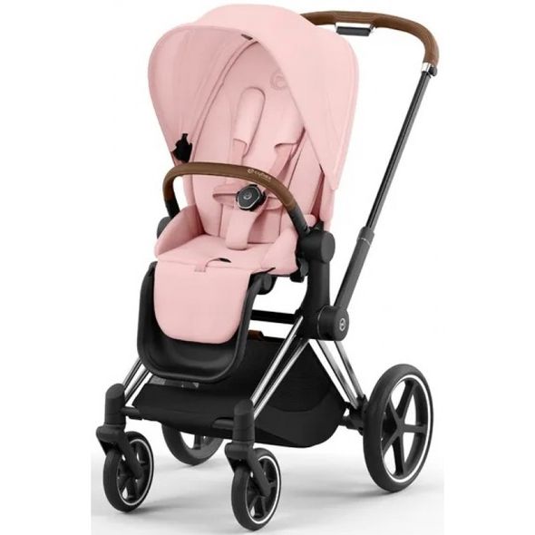 Купити Коляска дитяча 2 в 1 Cybex Priam Peach Pink шасі Chrome Brown 51 600 грн недорого, дешево