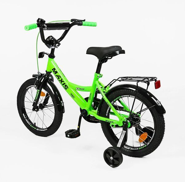 Купить Детский велосипед CORSO 16" Maxis MX-81320 (стальная рама, ручные томоза, дополнительные колеса) 3 324 грн недорого