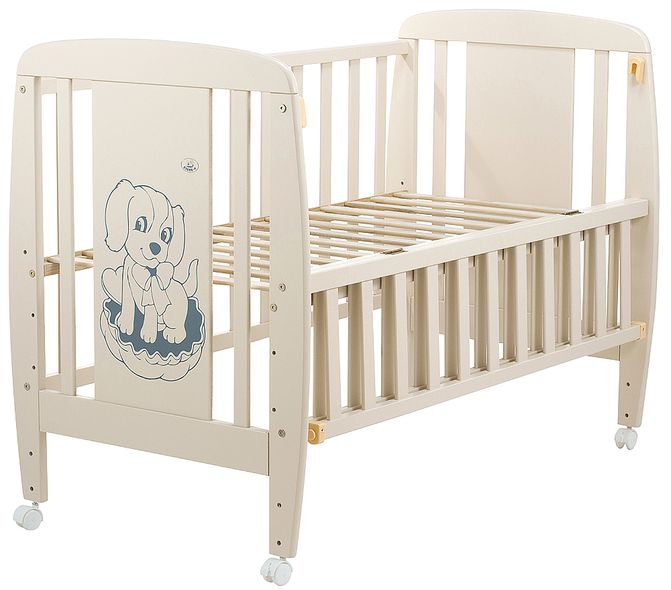 Купити Ліжко Babyroom Собачка 2 (відкидна боковина, колеса) DSO-01 3 305 грн недорого, дешево