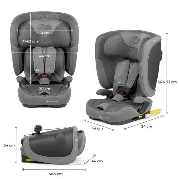 Купити Автокрісло Kinderkraft Fix2Go i-Size Grey 6 190 грн недорого, дешево