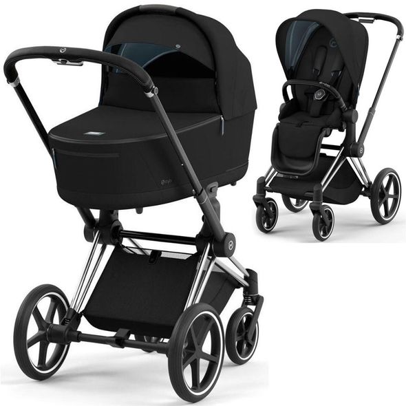 Купити Коляска дитяча 2 в 1 Cybex Priam Sepia Black шасі Chrome Black 51 600 грн недорого, дешево