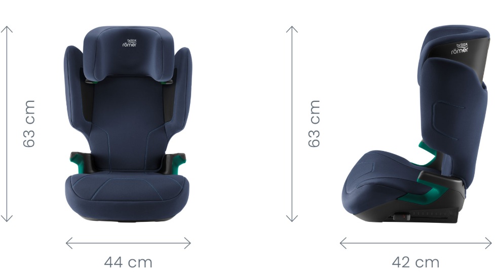 Автокрісло Britax Römer HI-LINER розміри