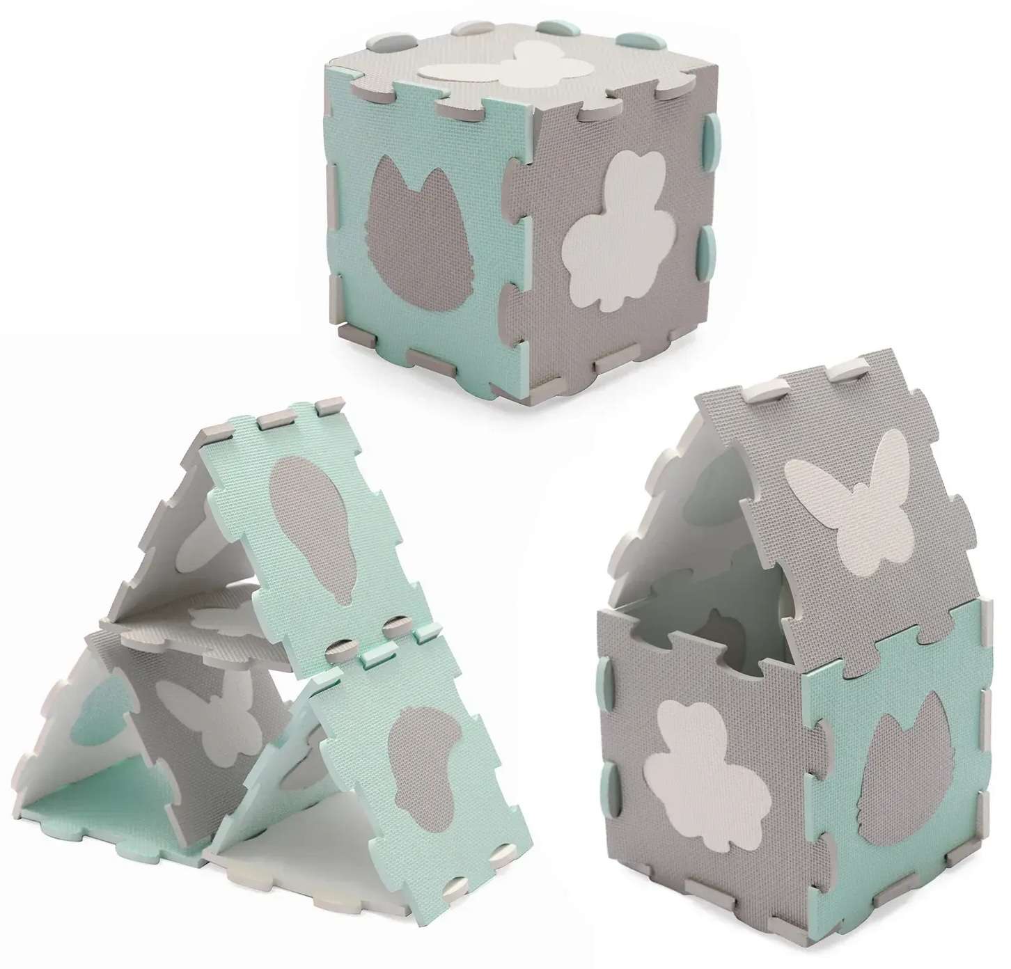 Коврик-пазл Kinderkraft Luno Shapes с вырезанными фигурами