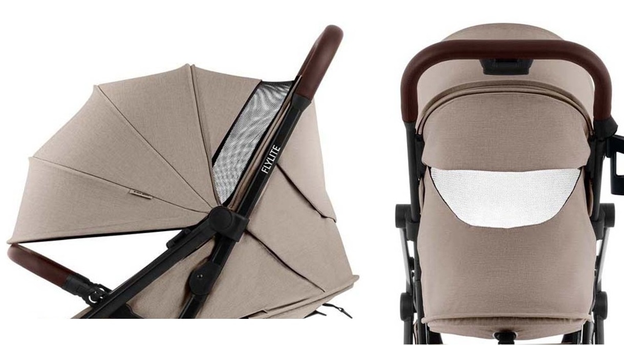 Капюшон UPF50+ и вентиляция коляски Britax Römer Flylite